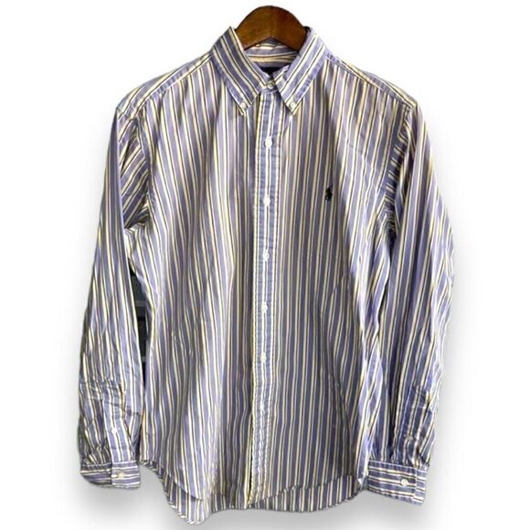 Purple Striped Polo Ralph Lauren Button Down Shirt Size S - Picture 1 of 11